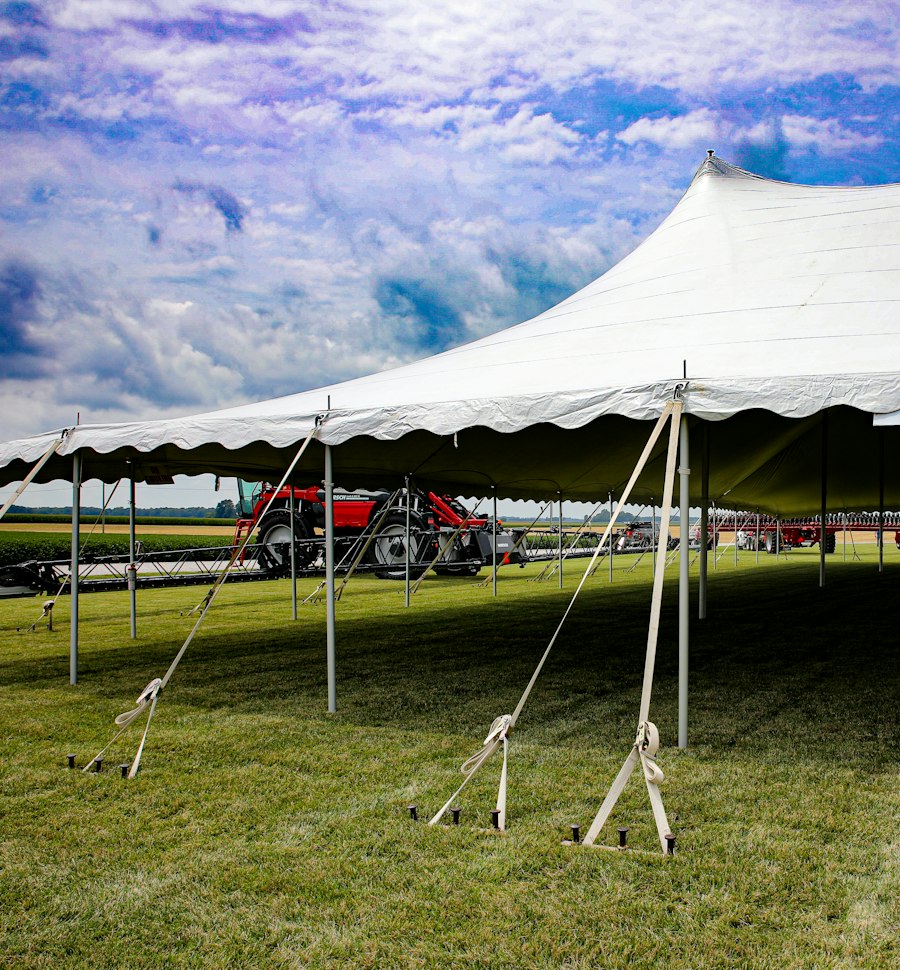 Large event tent installed for a corporate function