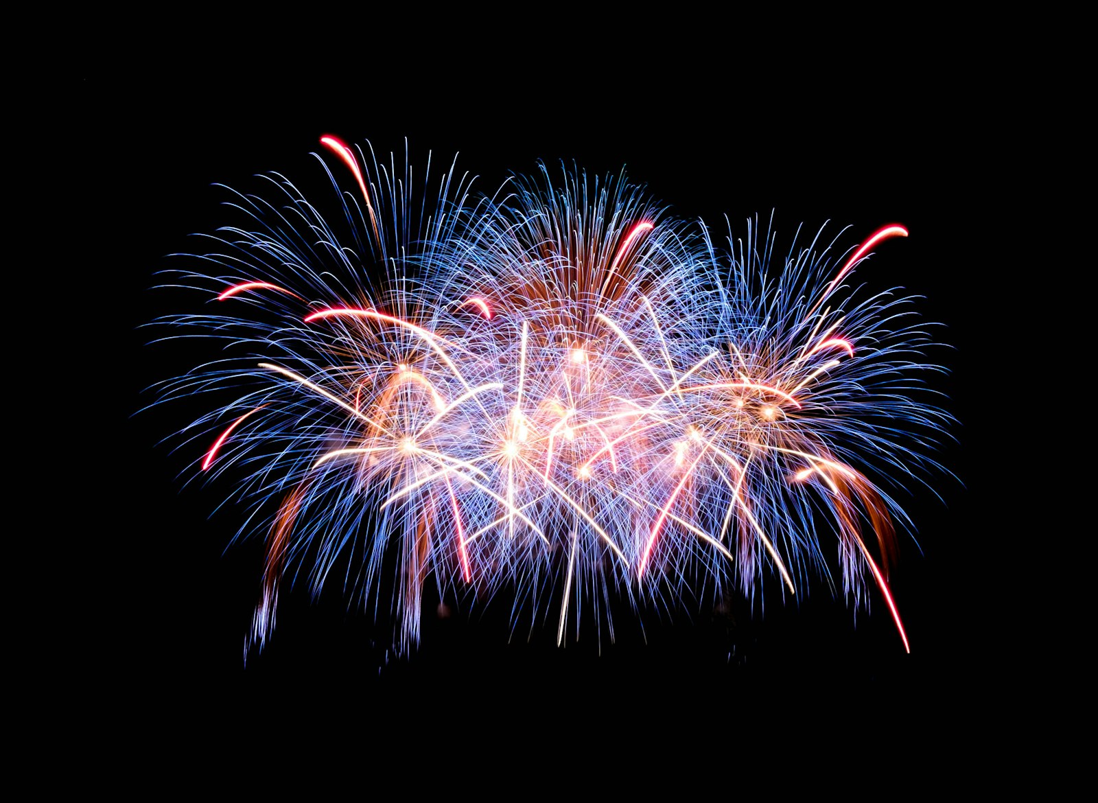 Fireworks over the night sky