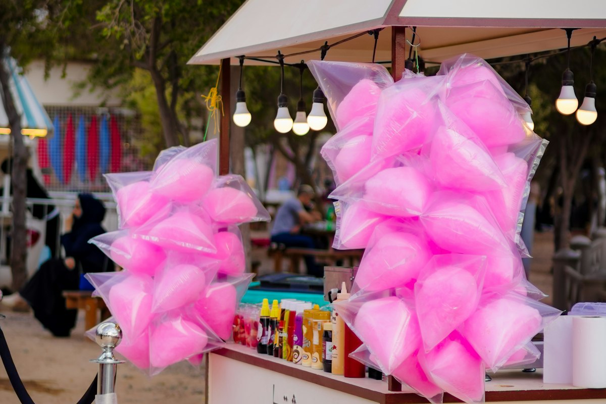 Fresh-spun cotton candy