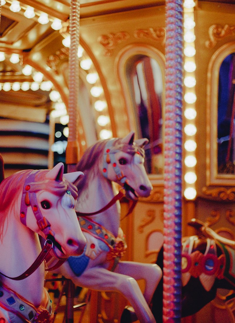 Hand-painted carousel horses