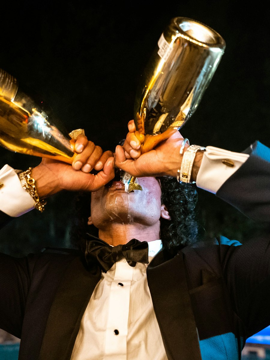Double-fisting the bubbly