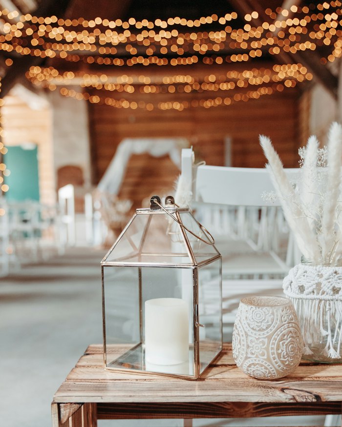 Lantern-lit tablescape