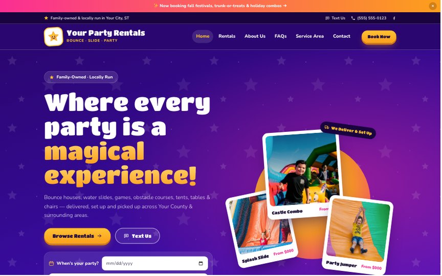 Stars website design preview